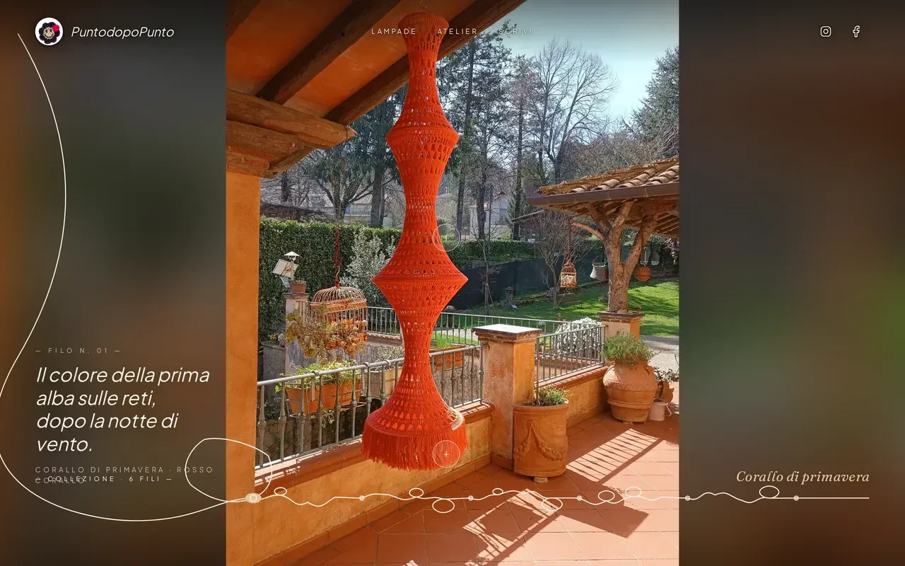 Screenshot progetto puntodopopunto.ale — Fisherman Lamps